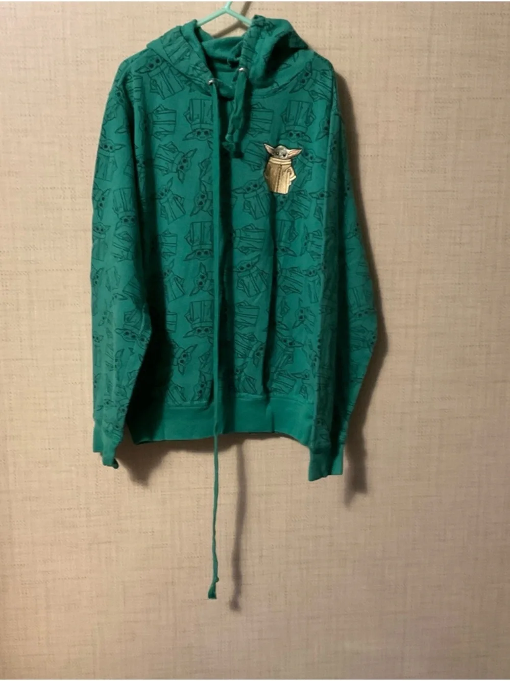 Star Wars Teal Hoodie with Pink Logo